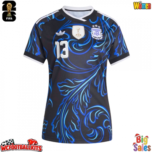 Argentina Cristian Romero #13 Replica Away Stadium Shirt for Women World Cup 2026 Short Sleeve